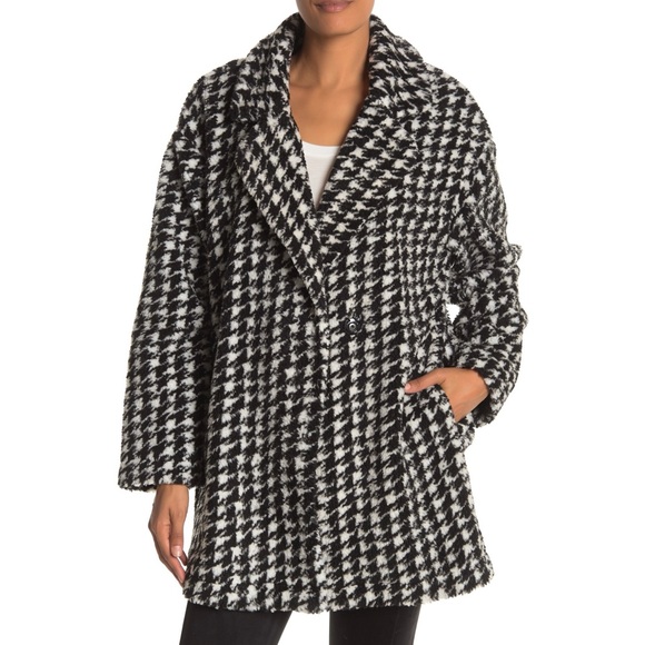 Catherine Malandrino Jackets & Blazers - Catherine Malandrino Printed Faux Shearling Coat